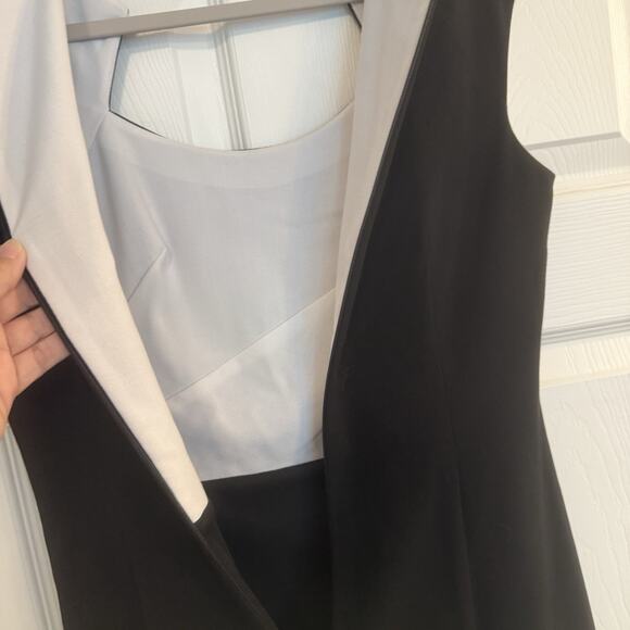 Calvin Klein Cocktail Dress Sz 8 Black LBD Career Ruched Little Black Dress EUC - Picture 10 of 16